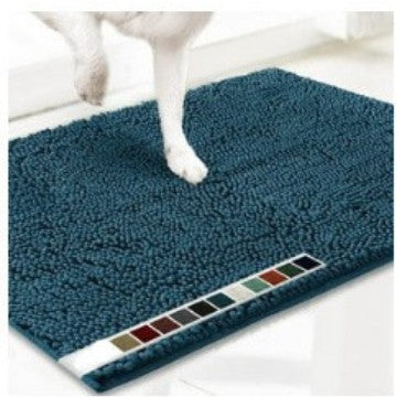 Chenille Plush Anti-Slip Pet Mat — Machine Washable, 8 Sizes, 19 Colors