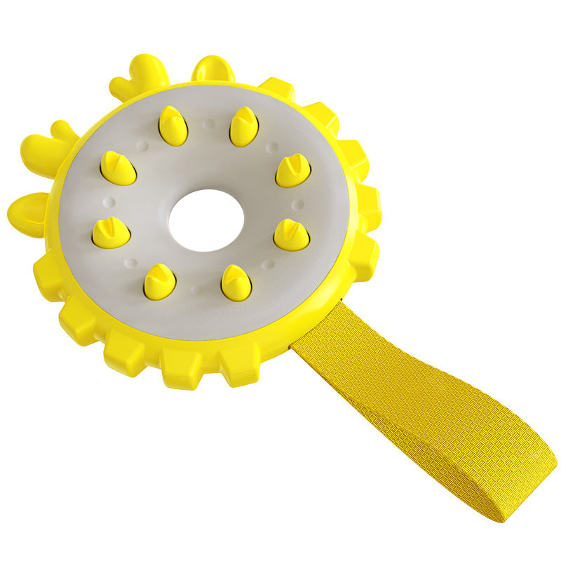 Interactive Ring Chew Toy & Dog Toothbrush – Bite-Resistant Molar Toy for Dogs | 4 Colors