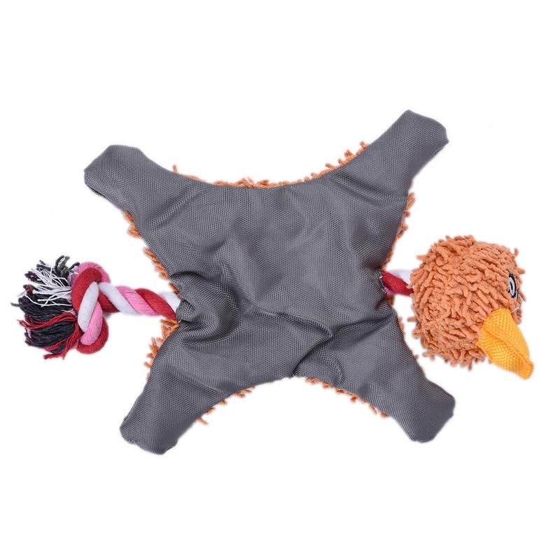Papa Duck Plush Squeaky Dog Toy — Durable, Teething, 25cm, Green or Orange