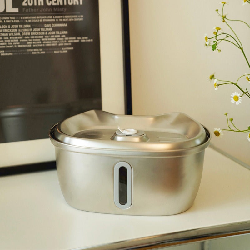3L Stainless Steel Pet Water Fountain — Auto Circulation & Filtration, Cats & Dogs
