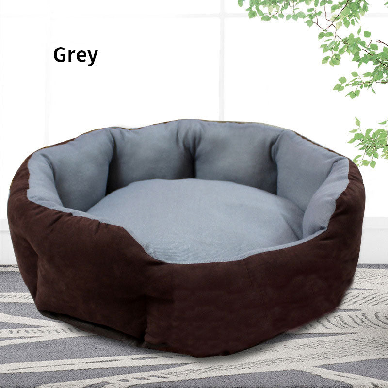 All-Season Pet Kennel Bed — Removable & Washable, 4 Sizes, Multiple Patterns