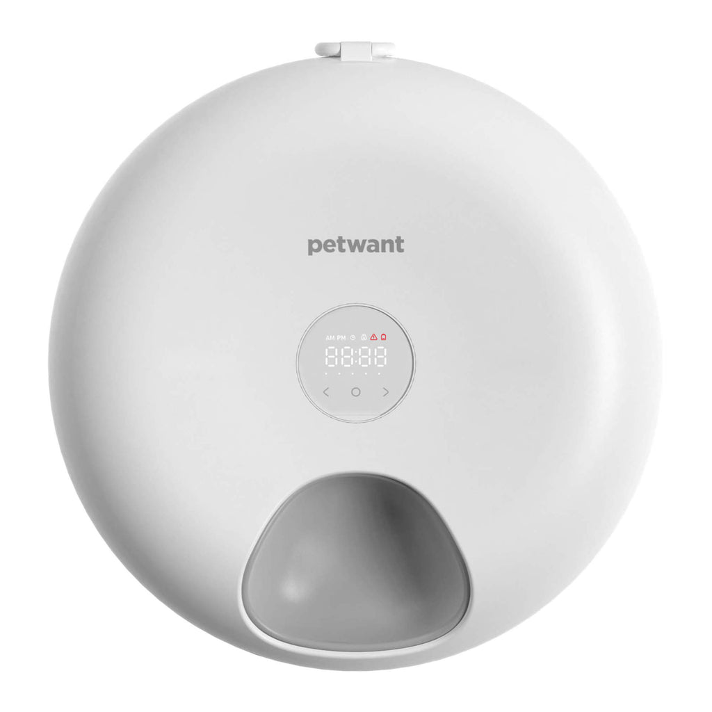 6-Meal Automatic Pet Feeder with Ice Pack Tray — Timed Wet & Dry Food Dispenser for Cats & Dogs
