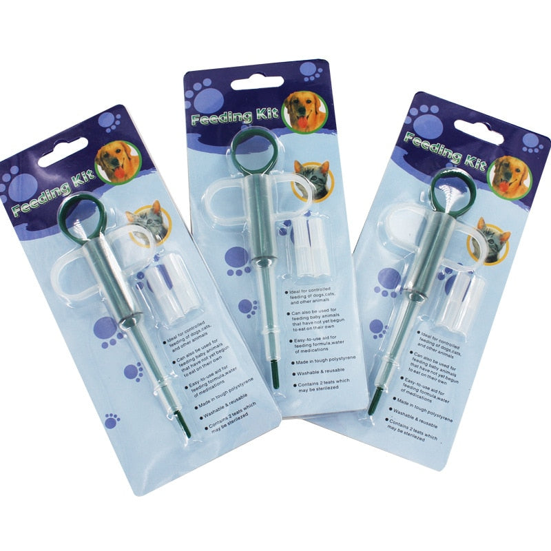 Pet Medicine Feeder Syringe — Easy Oral Dosing Tool for Dogs & Cats, 3 Colors
