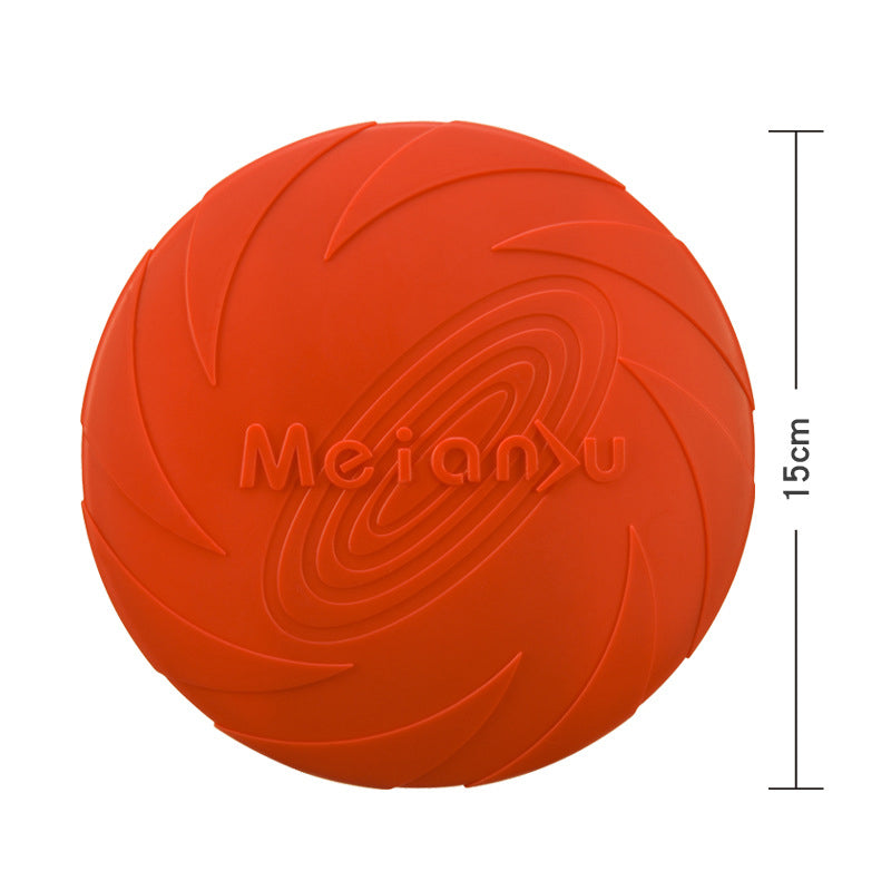 TPR Dog Frisbee — Soft, Bite-Resistant & Floating, 3 Sizes, 6 Colors
