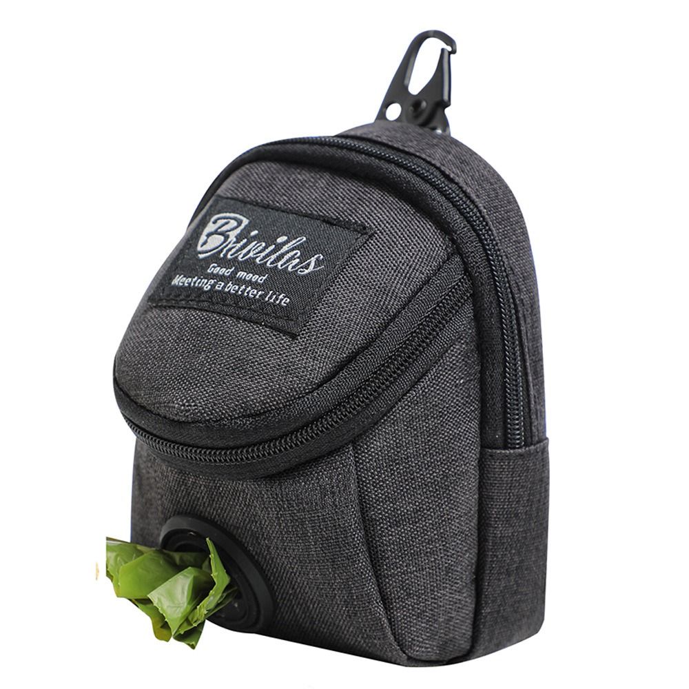 Dog Treat Pouch & Poop Bag Dispenser — Waterproof Oxford, 6 Colors, Clip-On