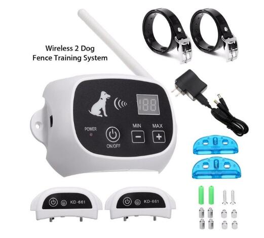 Wireless Electric Dog Fence — 500m Radius, Waterproof Rechargeable Receiver, 1–3 Dogs