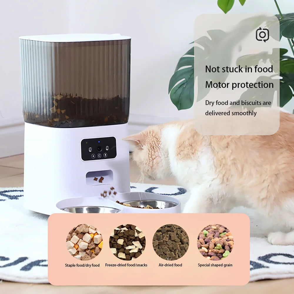 5L Smart Automatic Pet Feeder with Camera, WiFi & Voice Recorder