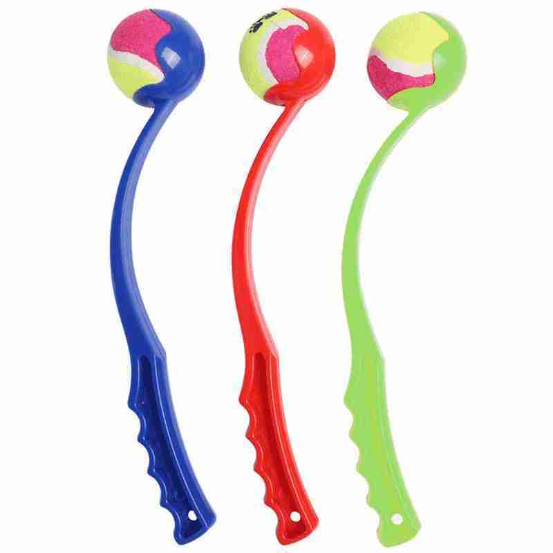 Dog Ball Launcher Thrower — 38cm PP, Fetch & Retrieve Training, 3 Colors