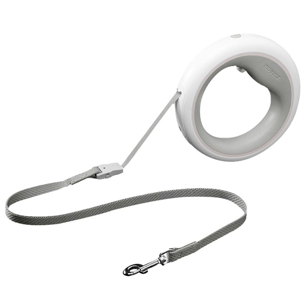 Retractable Dog Leash with LED Light — 2.6m, 60kg Tension, Ergonomic Ring Grip