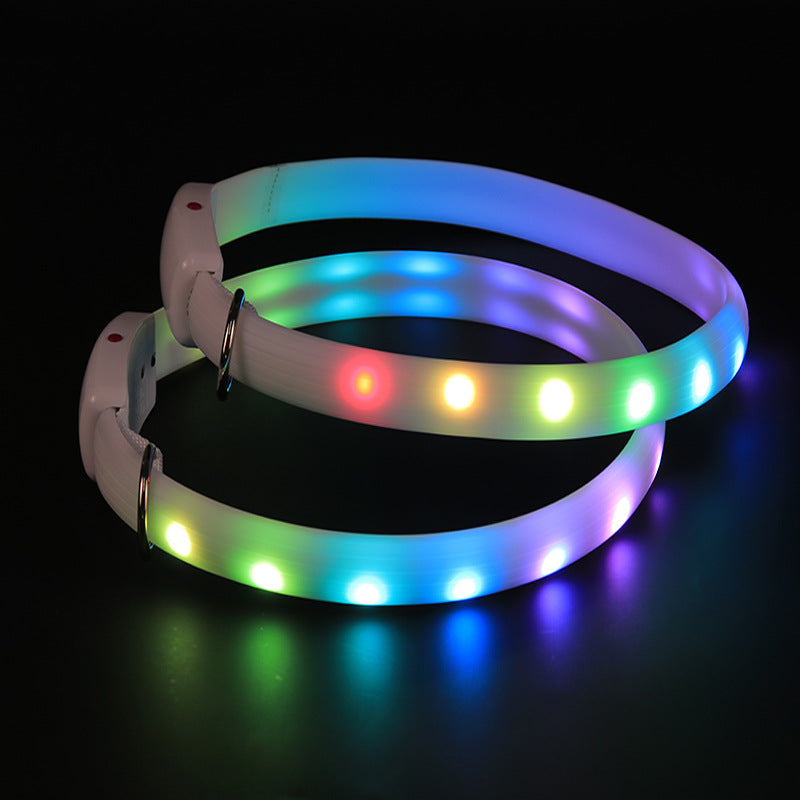 LED Glow Dog Collar — Multi-Color, Cuttable, All-Season Safety Collar