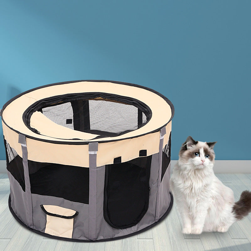 Foldable Pet Whelping & Breeding Tent — Enclosed Cat & Dog Cage