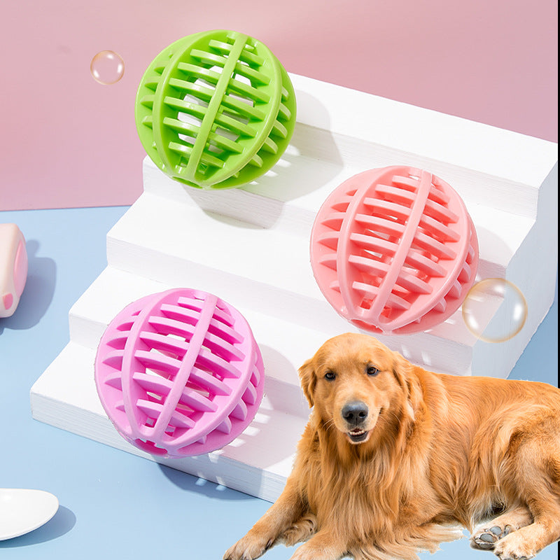 TPR Treat Leaking Molar Ball — Bite-Resistant, Teeth Cleaning, 8cm, 3 Colors