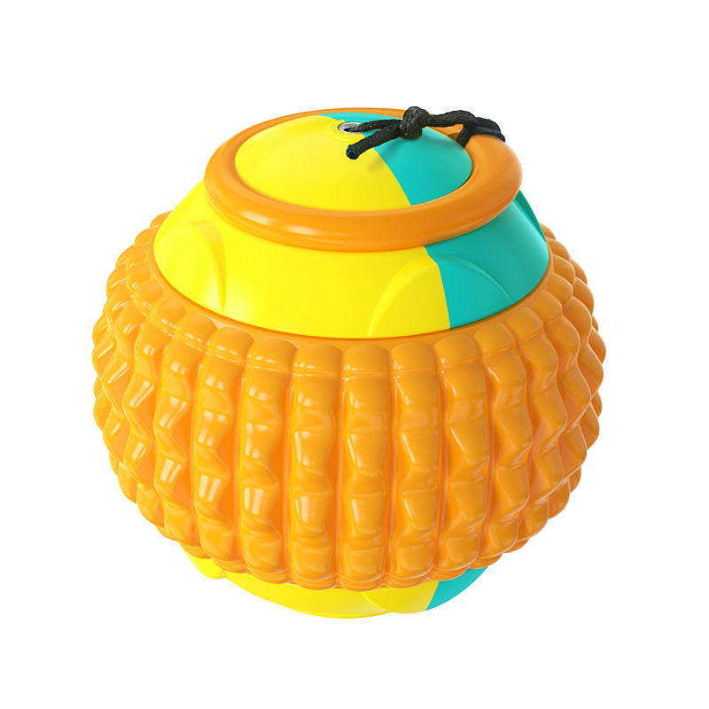 Plastic Throwing Molar Ball Dog Toy — Bite-Resistant, Hand Throw, Blue or Orange