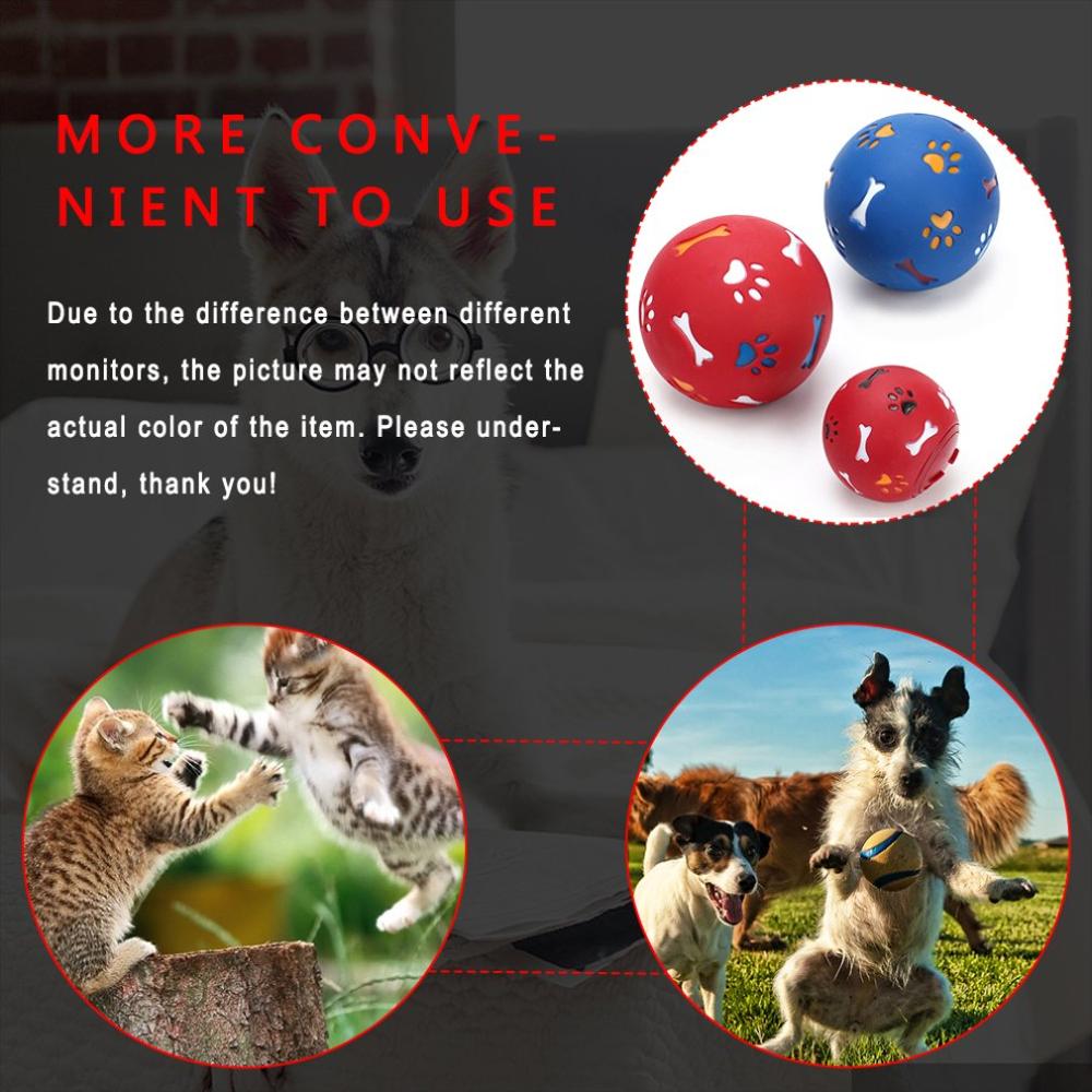 PVC Treat Leaking Puzzle Ball — IQ Training, Bite-Resistant, 2 Sizes, Red or Blue