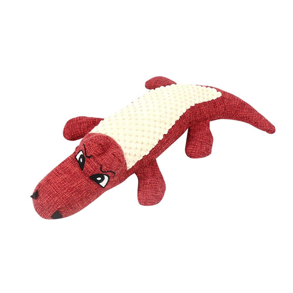 Linen Plush Squeaky Dog Toy — Bite-Resistant, Teeth Cleaning, 3 Colors
