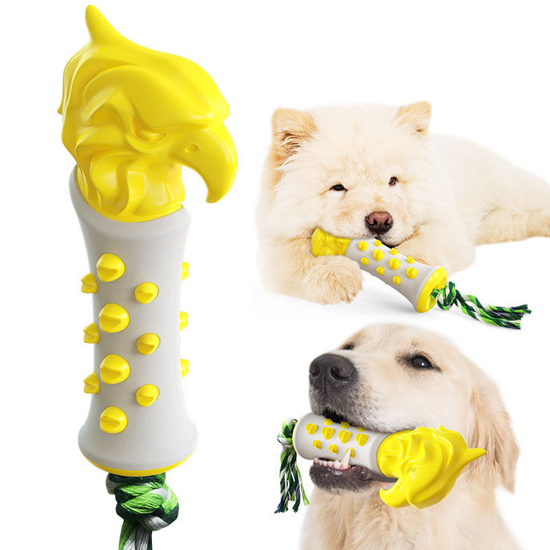 Dog Chew Toy & Toothbrush — Scepter Molar Stick | Dental Cleaning, TPR, 3 Colors | EM Pet Products
