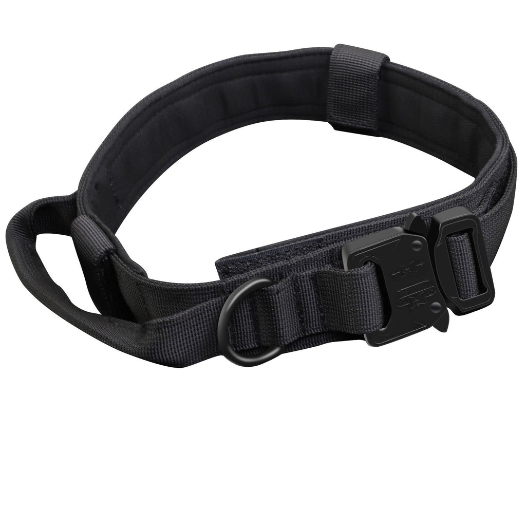 Tactical Dog Collar & Leash Set — Heavy-Duty Nylon, 8 Colors, Sizes M–XL
