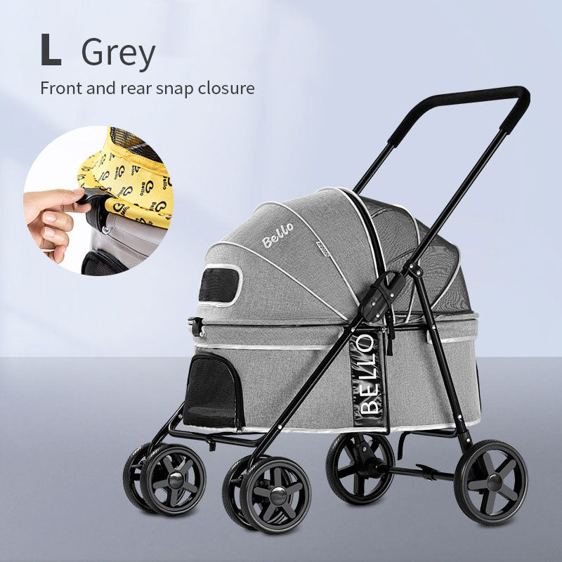 Lightweight Foldable Pet Stroller — Dog & Cat Walking Pram