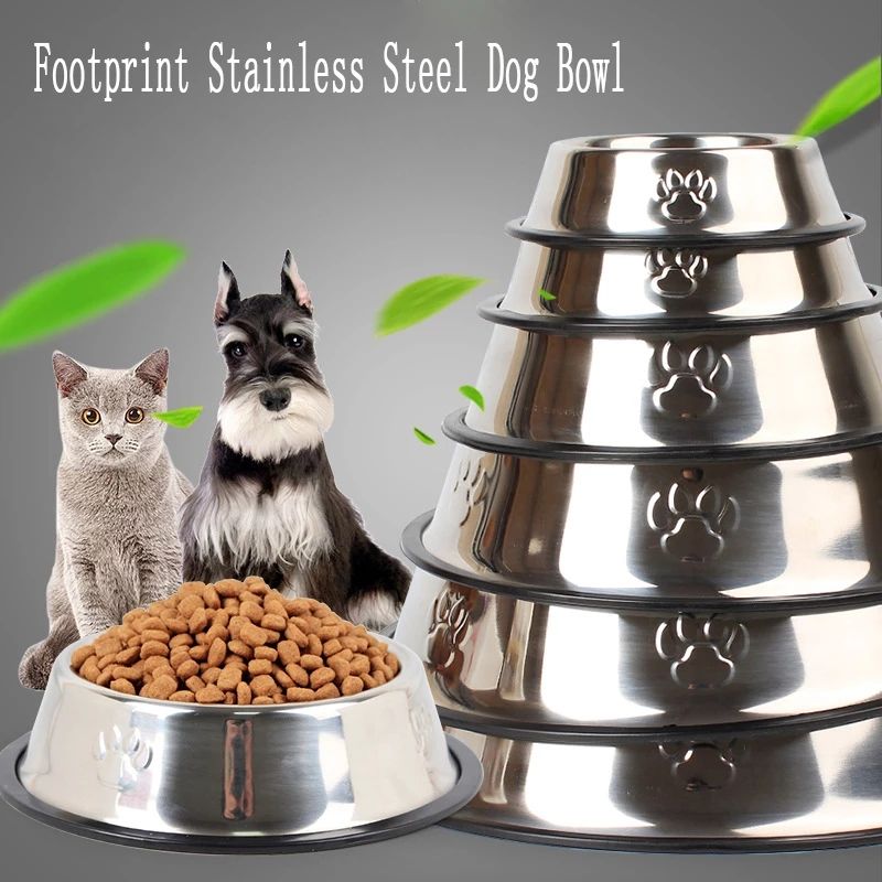 Stainless Steel Dog Bowl – Non-Slip Pet Food Bowl, 6 Sizes Available