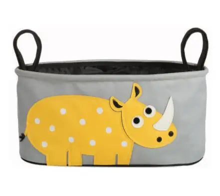 Animal Character Pet Stroller Organizer Bag — Cute Storage Pouch for Pet Prams