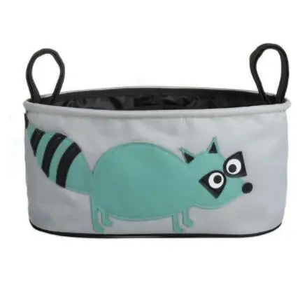 Animal Character Pet Stroller Organizer Bag — Cute Storage Pouch for Pet Prams