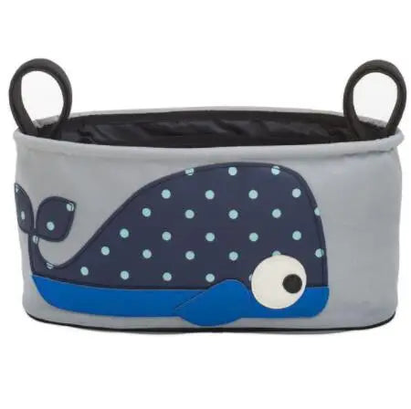 Animal Character Pet Stroller Organizer Bag — Cute Storage Pouch for Pet Prams