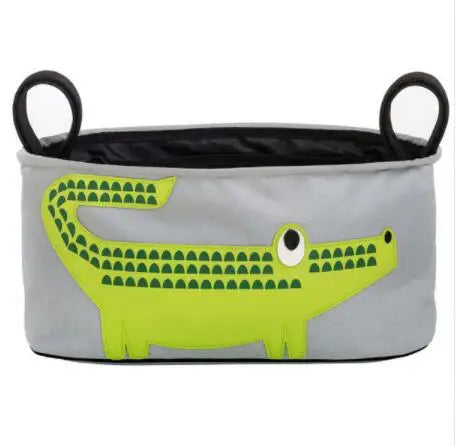 Animal Character Pet Stroller Organizer Bag — Cute Storage Pouch for Pet Prams