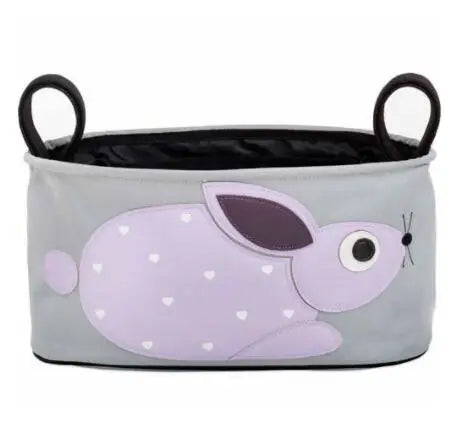 Animal Character Pet Stroller Organizer Bag — Cute Storage Pouch for Pet Prams