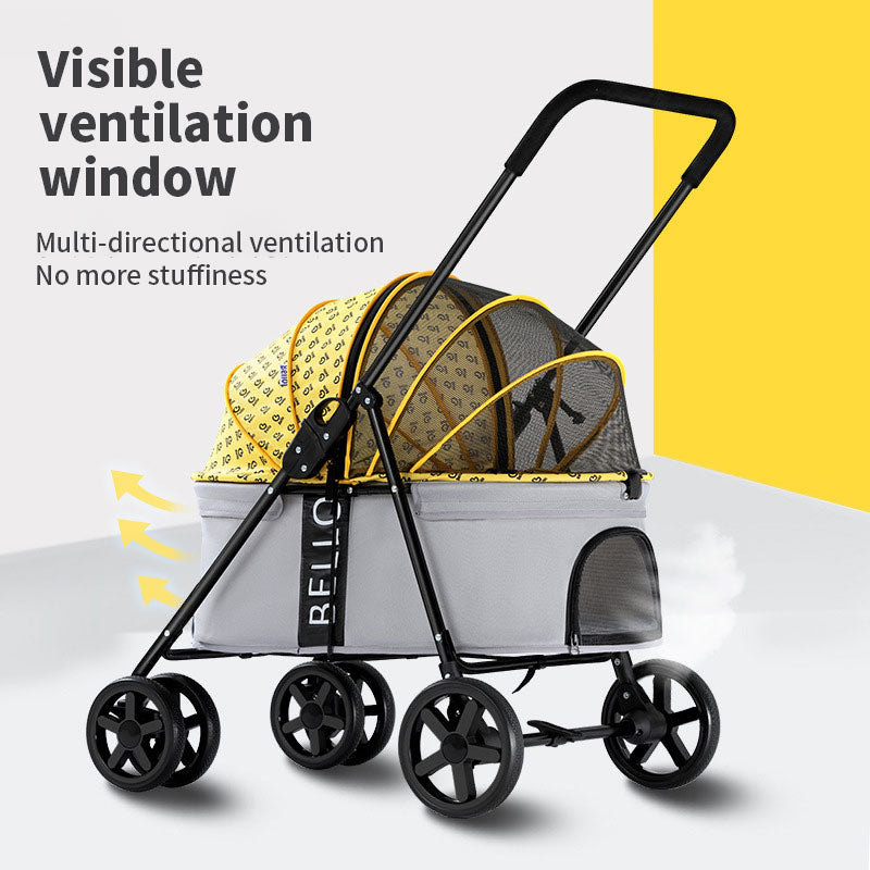 Lightweight Foldable Pet Stroller — Dog & Cat Walking Pram