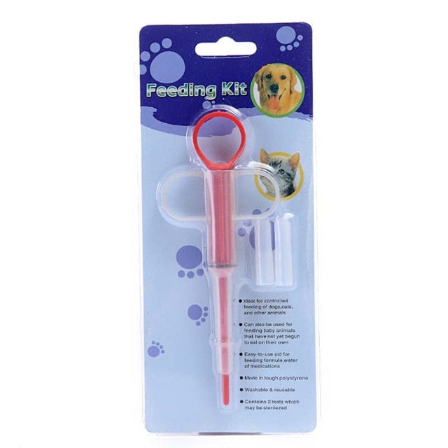 Pet Medicine Feeder Syringe — Easy Oral Dosing Tool for Dogs & Cats, 3 Colors