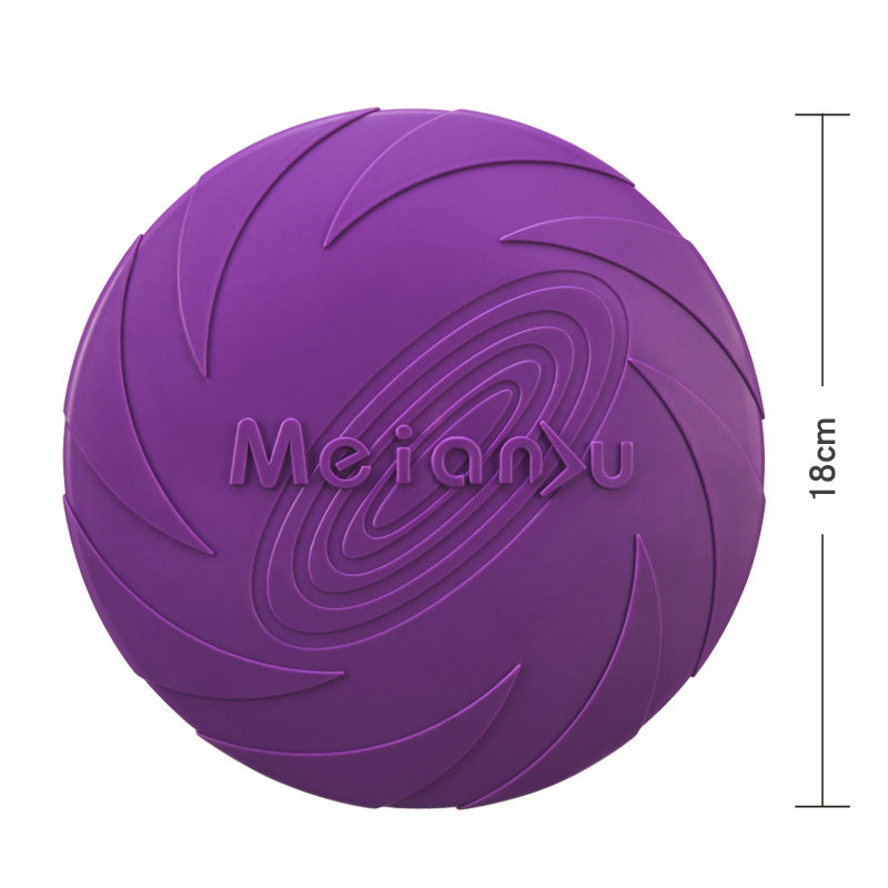 TPR Dog Frisbee — Soft, Bite-Resistant & Floating, 3 Sizes, 6 Colors