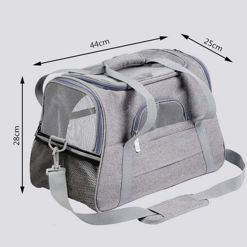 Breathable Oxford Pet Carrier Bag — Crossbody & Car Bag for Cats & Dogs