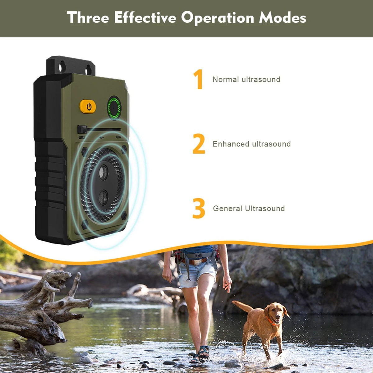 Ultrasonic Bark Deterrent & Dog Trainer – Automatic Anti-Bark Device with 49 ft. Range | IPX4 Weatherproof