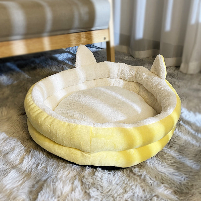 All-Season Pet Kennel Bed — Removable & Washable, 4 Sizes, Multiple Patterns