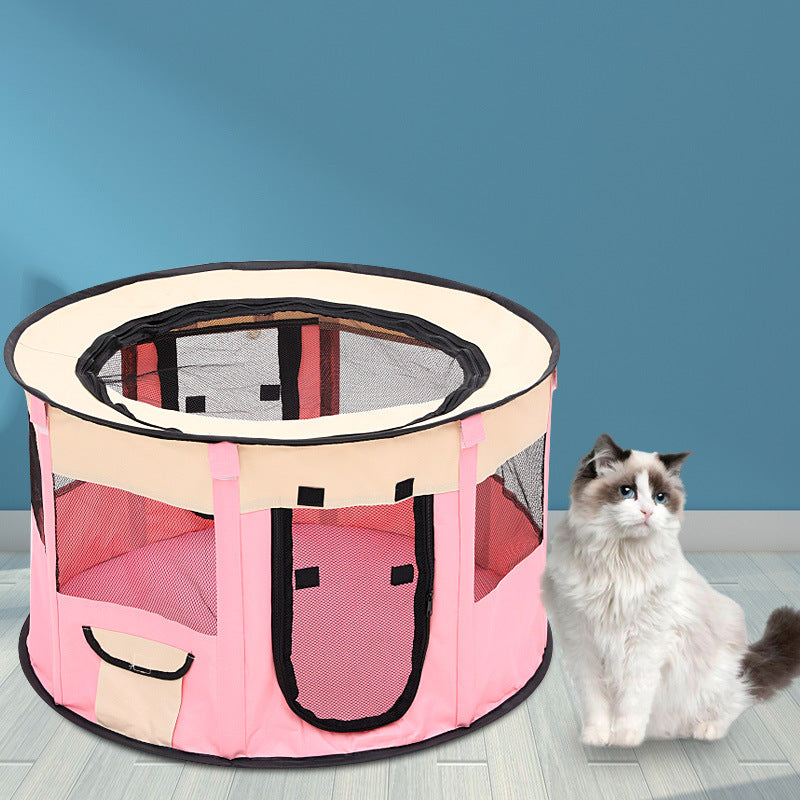 Foldable Pet Whelping & Breeding Tent — Enclosed Cat & Dog Cage