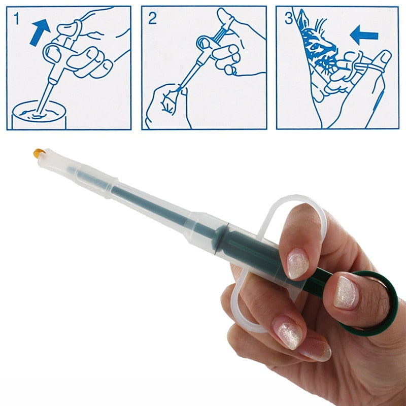 Pet Medicine Feeder Syringe — Easy Oral Dosing Tool for Dogs & Cats, 3 Colors