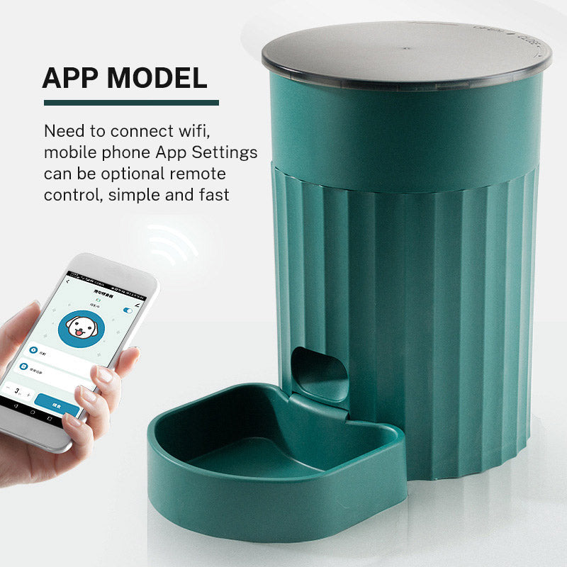 Automatic Pet Feeder — Timed Dry Food Dispenser, Button or WiFi Style, Cats & Dogs