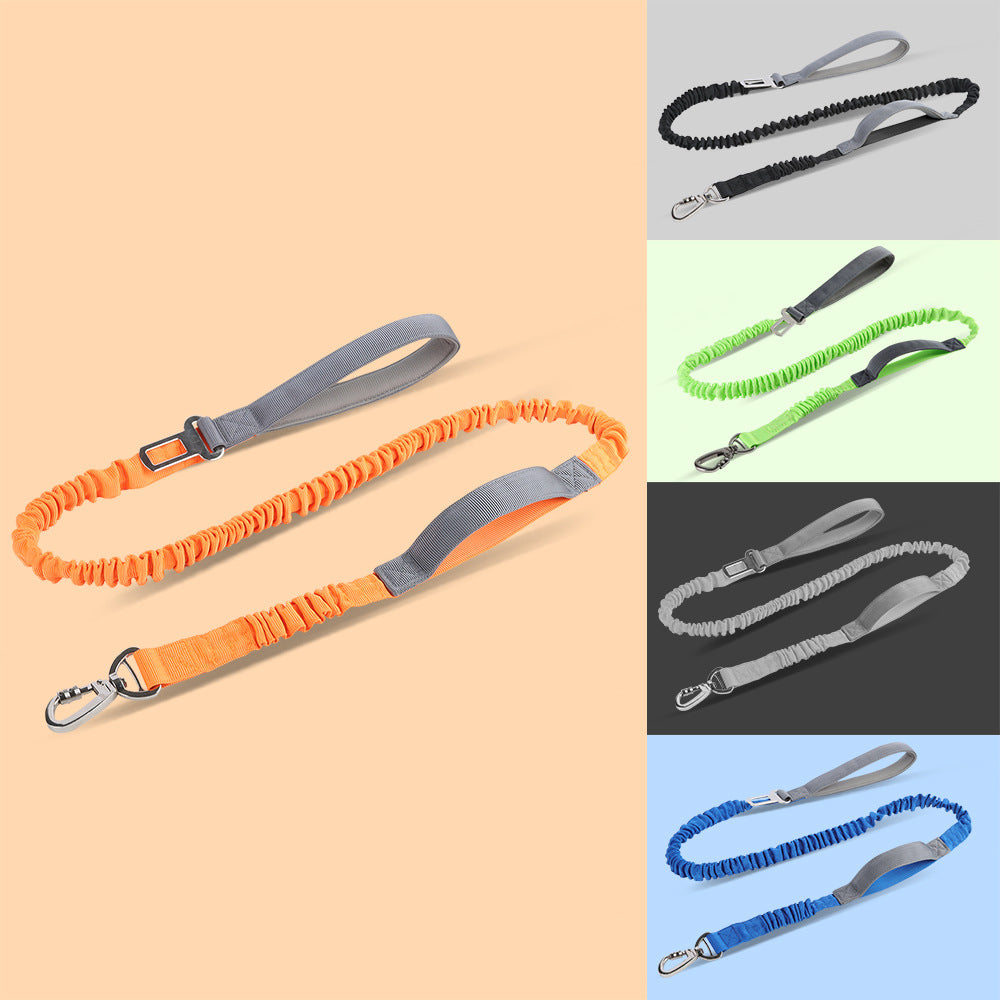 Reflective Dog Leash — Heavy-Duty Nylon, Padded Handle, Adjustable 4.1 ft, 5 Colors