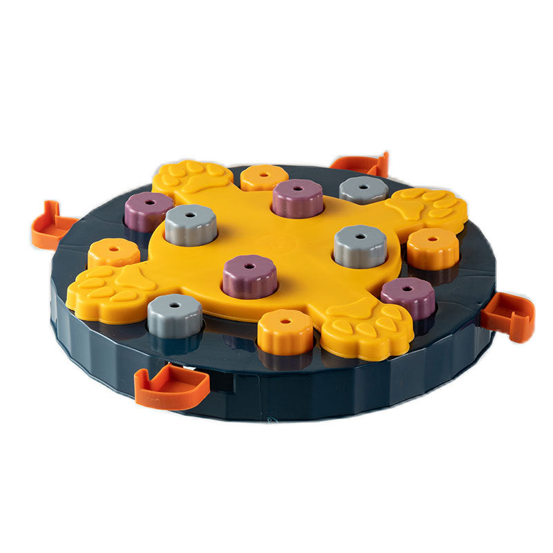 Slow Feeder Puzzle Bowl for Dogs & Cats – Anti-Gulp PP Bowl in Paw Print & Sakura Designs