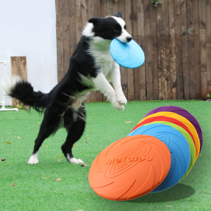 TPR Dog Frisbee — Soft, Bite-Resistant & Floating, 3 Sizes, 6 Colors