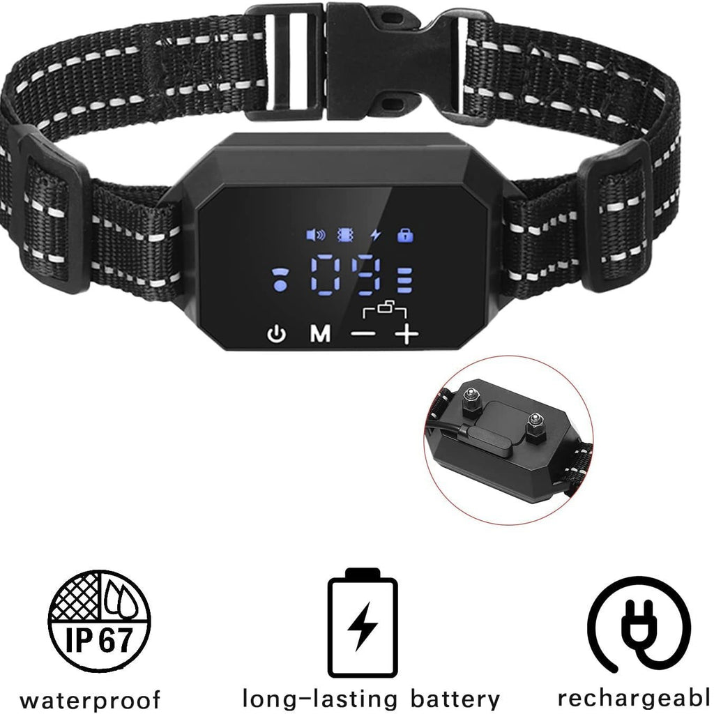 GPS Wireless Dog Fence — Adjustable Shock & Vibration, 9 Levels, Rechargeable Collar