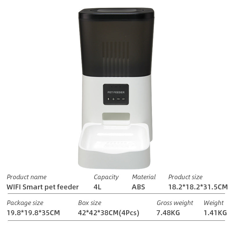 WiFi Smart Microchip Pet Feeder — App-Controlled, Timed Feeding, Battery-Powered
