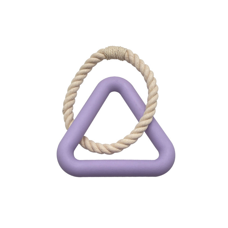 TPR Triangle Tug Toy — Chew, Pull & Interactive Play for Dogs, 3 Colors