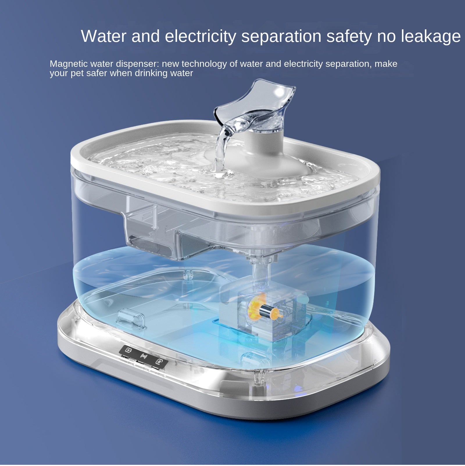 Wireless Rechargeable Pet Water Fountain — Large Capacity, Wireless Charging, 4 Colors