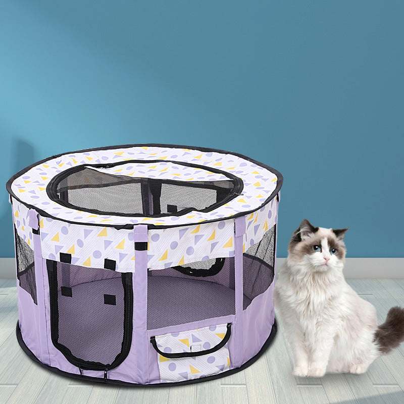 Foldable Pet Whelping & Breeding Tent — Enclosed Cat & Dog Cage