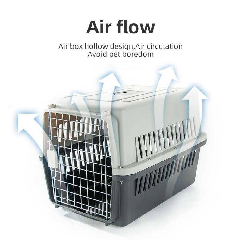 Hard-Shell Pet Travel Carrier — Airline-Approved Dog & Cat Crate, 3 Colors, S/M/L