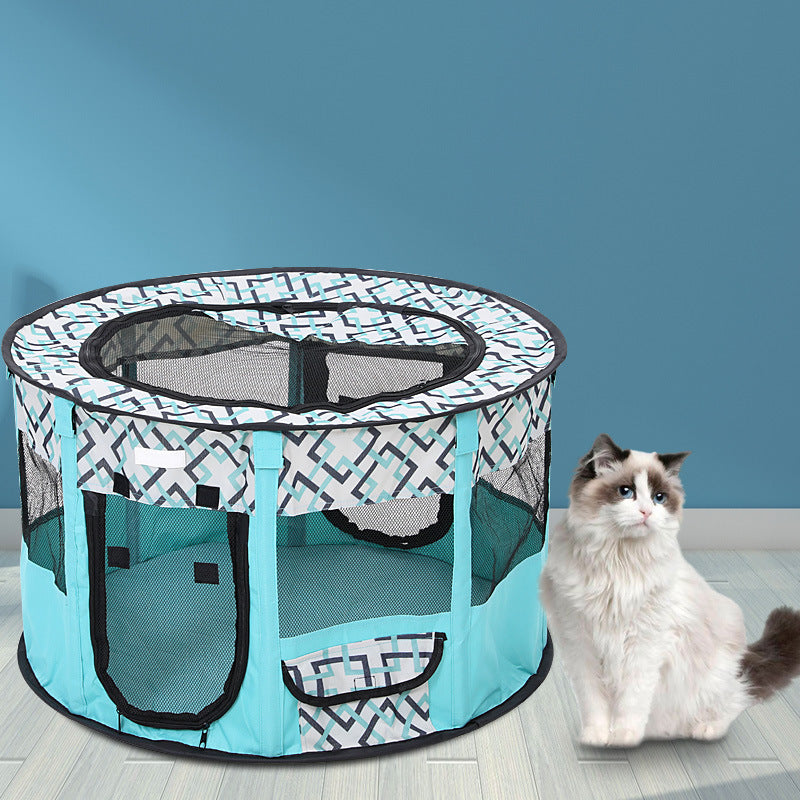 Foldable Pet Whelping & Breeding Tent — Enclosed Cat & Dog Cage