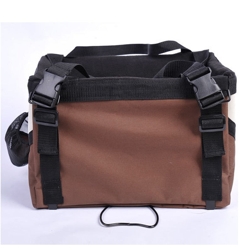 Pet Bicycle Carrier Bag — Waterproof Oxford Basket for Dogs & Cats, 3 Colors