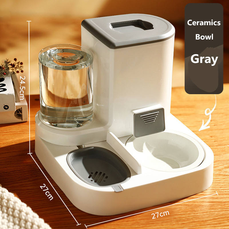 Automatic Pet Feeder — Stainless Steel or Ceramic Bowl, 9 Variants, Cats & Dogs