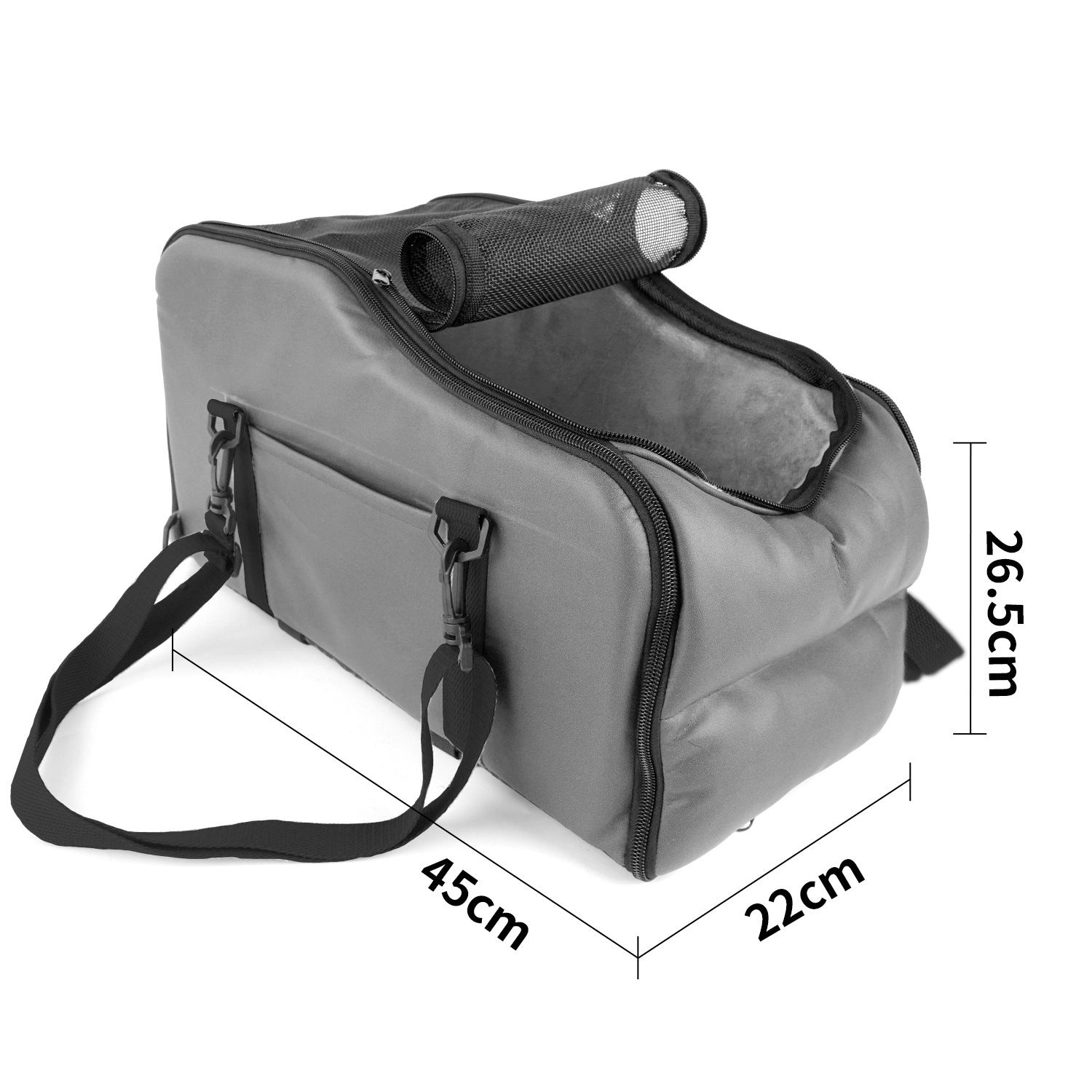 Pet Car Seat Center Console Bed — Tech Fabric, Sponge Cushion, 4 Colors